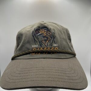 Simms Fishing Bass 5 Panel Snap back Adjustable Rope Hat Men's Green